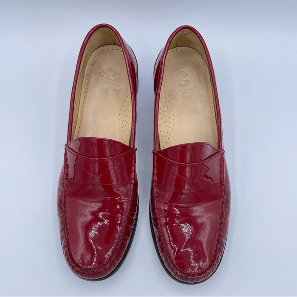 Cole Haan Patent Leather Loafers 9 Red - Picture 3 of 17